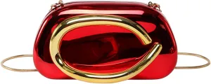 Elegant Acrylic Clutch Purse for Women -Summer Evening Bag with Chain Strap, Unique Formal Party Handbag