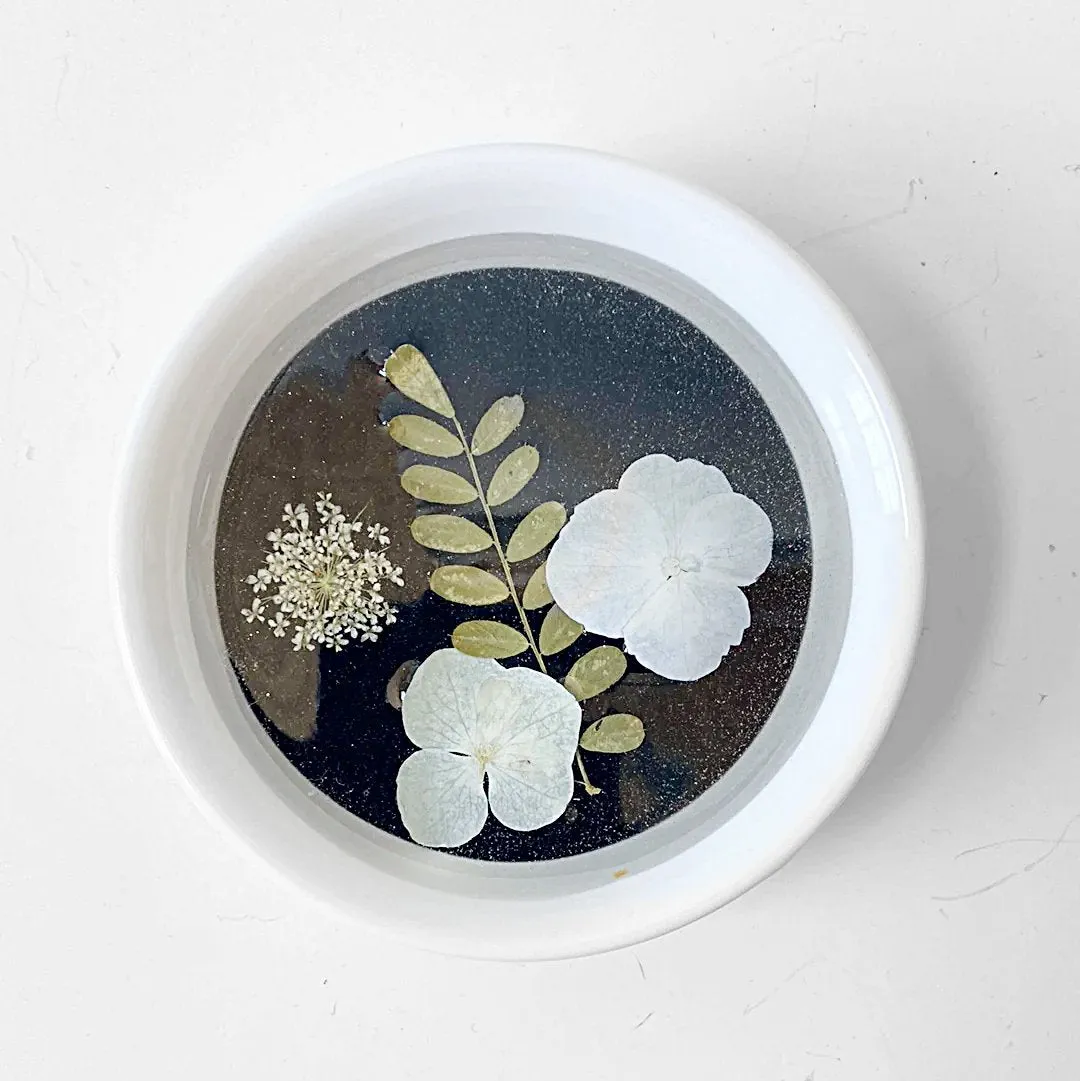 Floral Round Trinket Dish