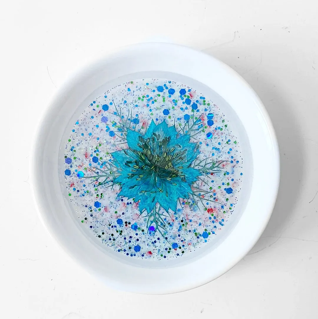 Floral Round Trinket Dish