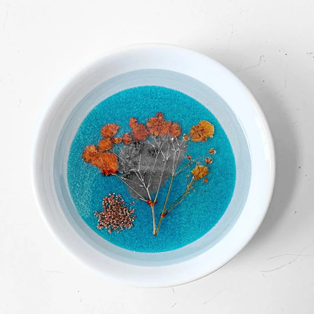 Floral Round Trinket Dish