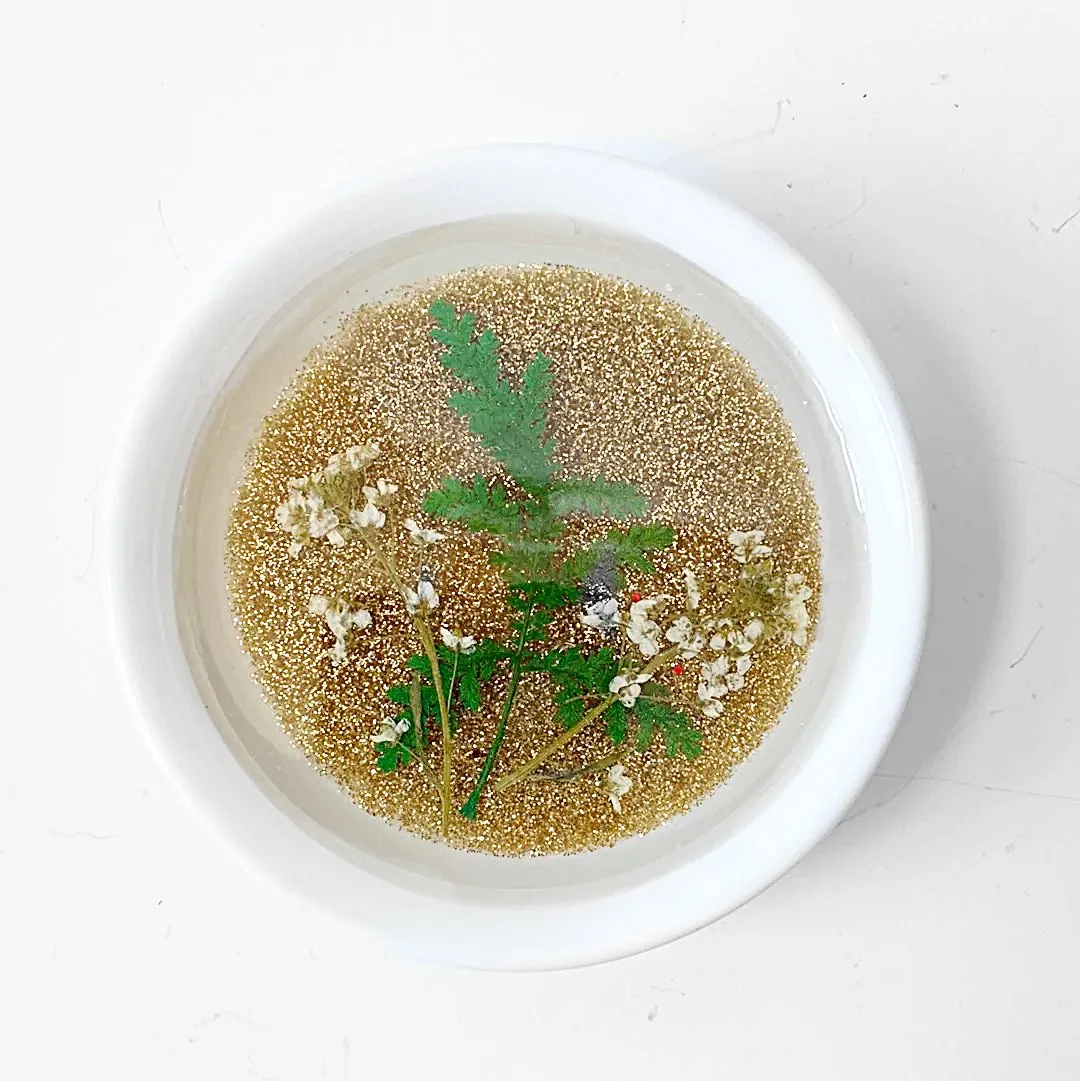 Floral Round Trinket Dish