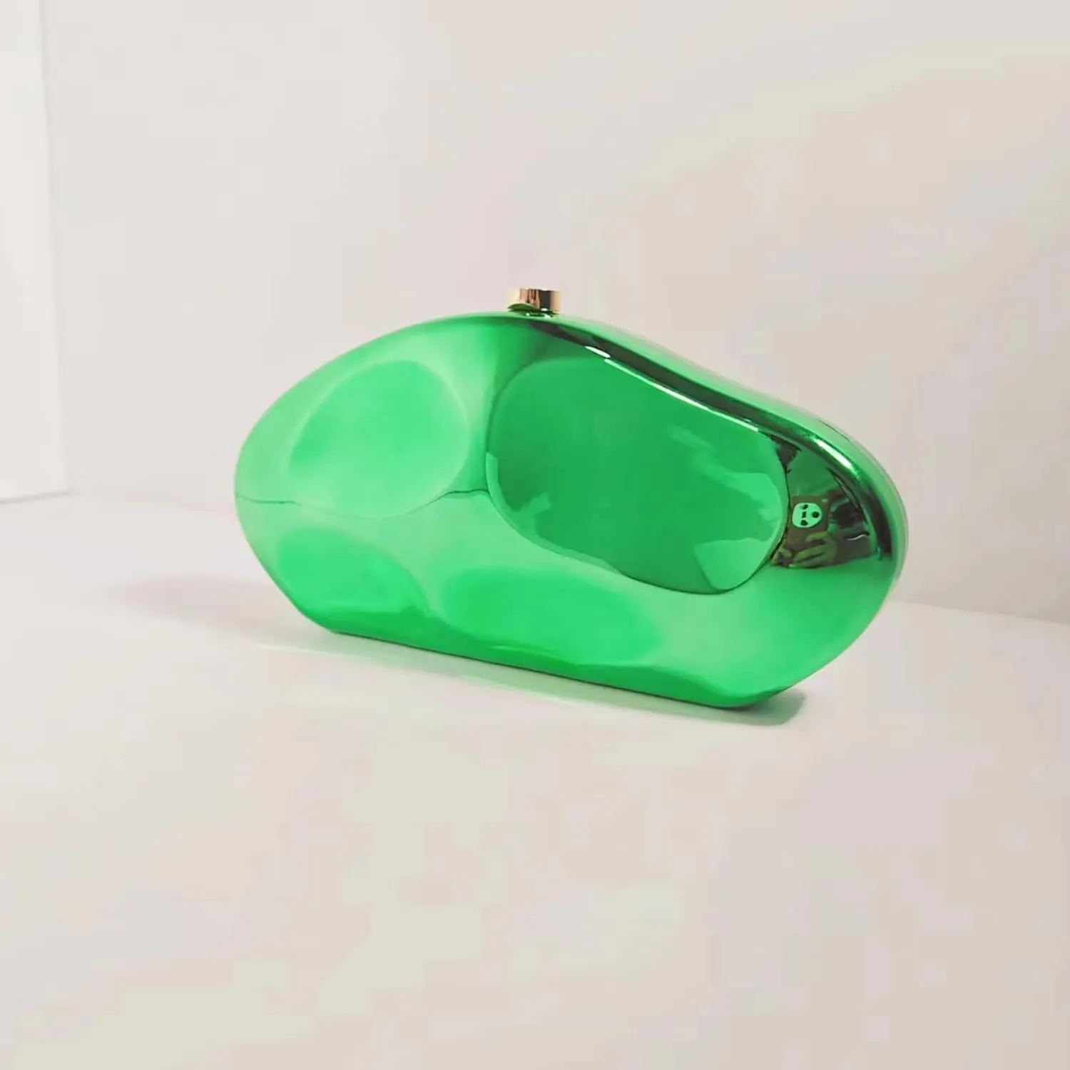 Geometric Acrylic Evening Clutch Purse for Women Metal Chains Unique Handbag for Wedding Party Prom