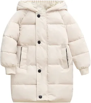 Girls Coat Small Children's Down Padded Jacket Long Cotton Padded Jacket Baby Children's Padded Big Girls Outerwear