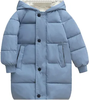 Girls Coat Small Children's Down Padded Jacket Long Cotton Padded Jacket Baby Children's Padded Big Girls Outerwear