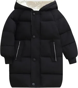 Girls Coat Small Children's Down Padded Jacket Long Cotton Padded Jacket Baby Children's Padded Big Girls Outerwear