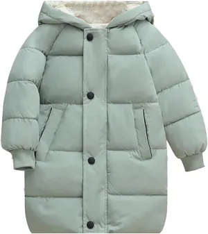 Girls Coat Small Children's Down Padded Jacket Long Cotton Padded Jacket Baby Children's Padded Big Girls Outerwear