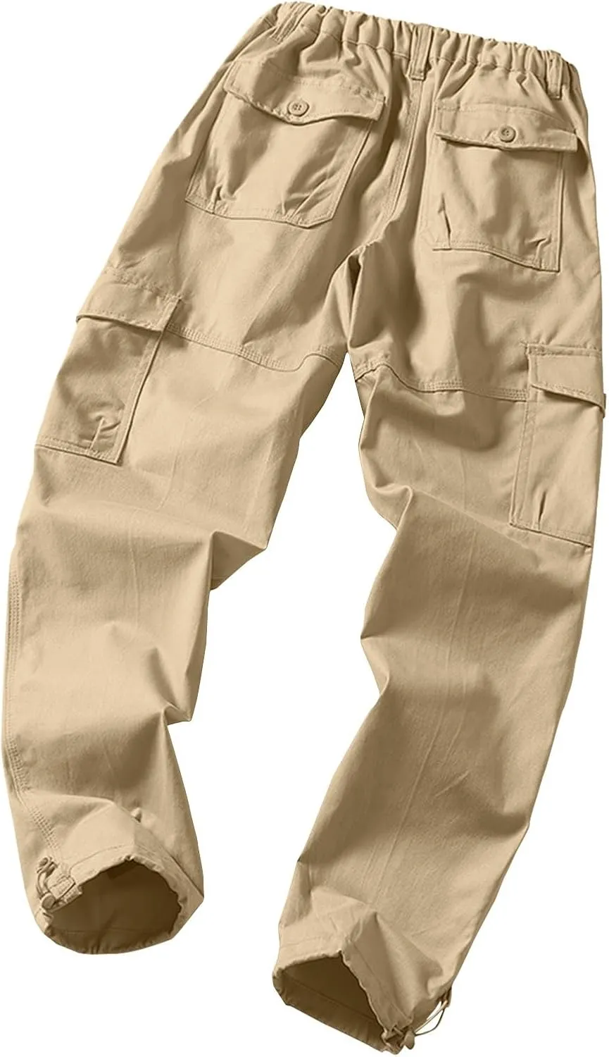 GOFULY Cargo Pants for Men Big and Tall Stretch Casual Sweatpants Pockets Big and Tall Pants Slim Fit Tactical Pants 2024