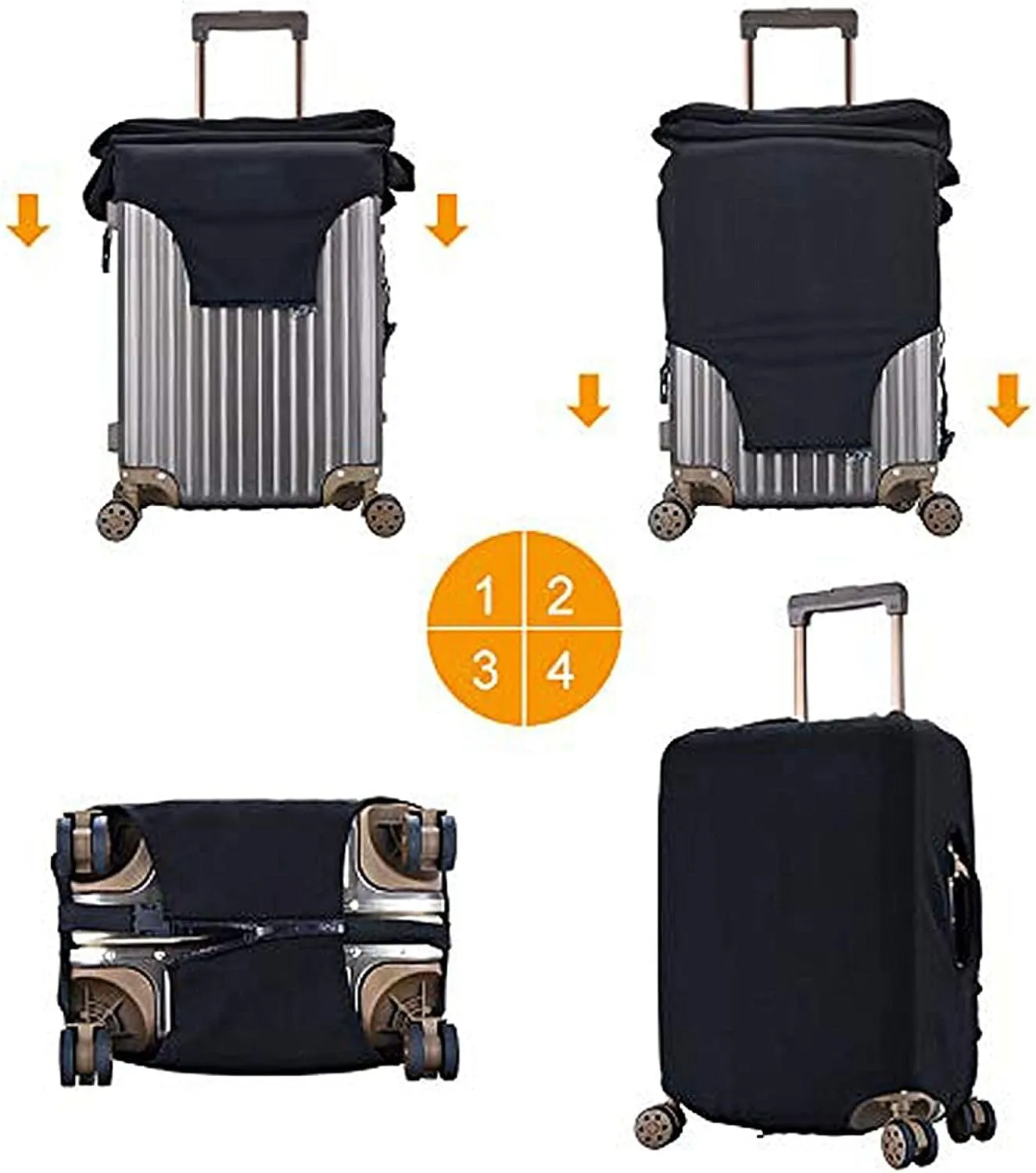 Halloween Flamingo Witch Hat Print Unique Travel Luggage Cover Washable Anti Scratch Suitcase Protector for Vacation