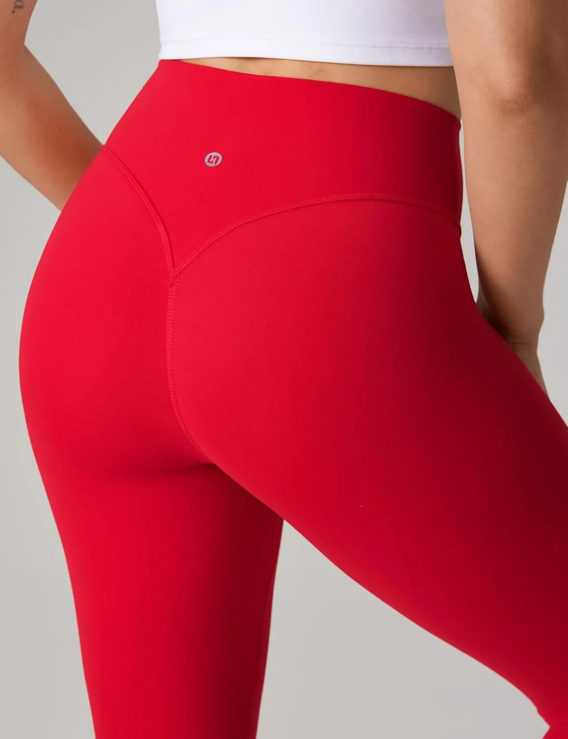 Hugcurve No Front Seam High Waisted Workout Leggings for Women Buttery Soft Yoga Pants Gym Athletic Tights - 25''