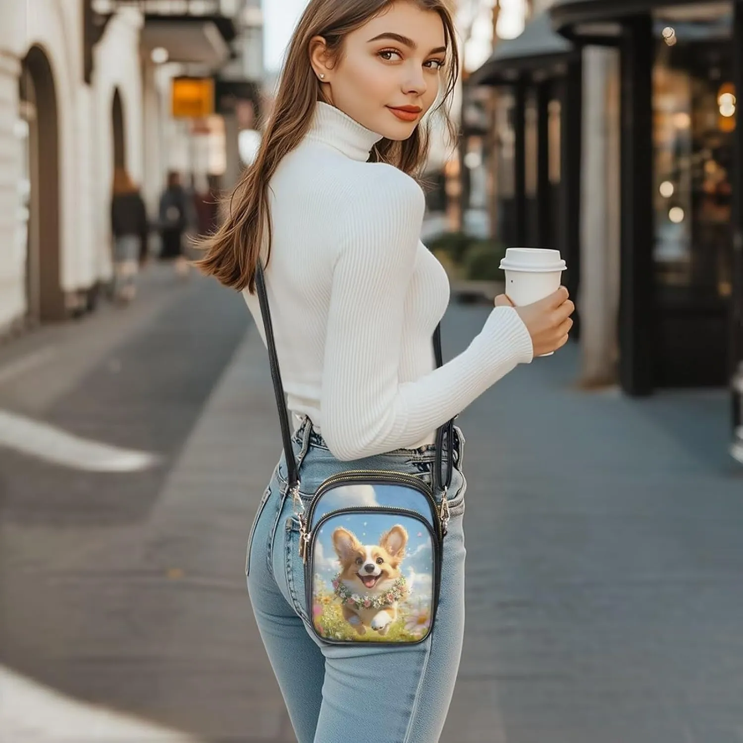 HUGS IDEA Crossbody Bags for Women Trendy Leather Crossbody Purse with Adjustable Strap Shoulder Bag