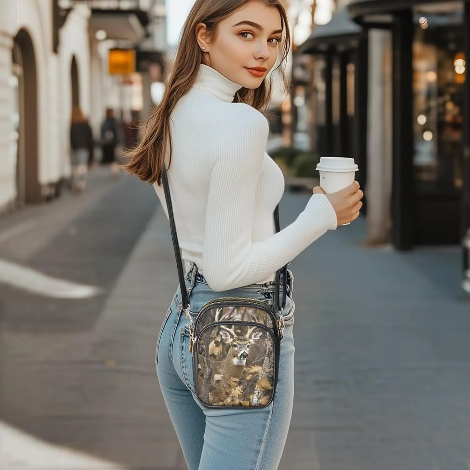 HUGS IDEA Crossbody Bags for Women Trendy Leather Crossbody Purse with Adjustable Strap Shoulder Bag