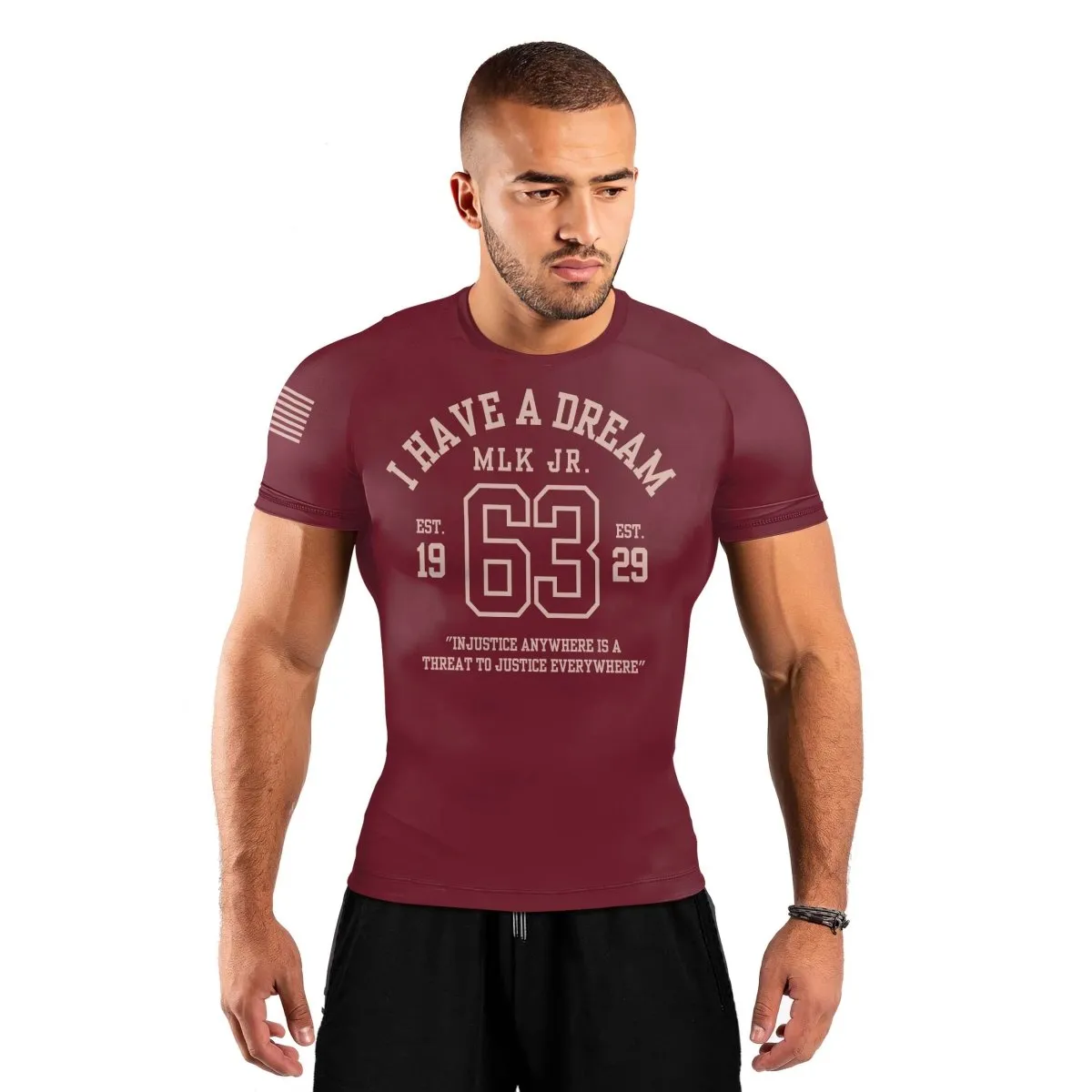 I Have A Dream Men's Short Sleeve Rash Guard
