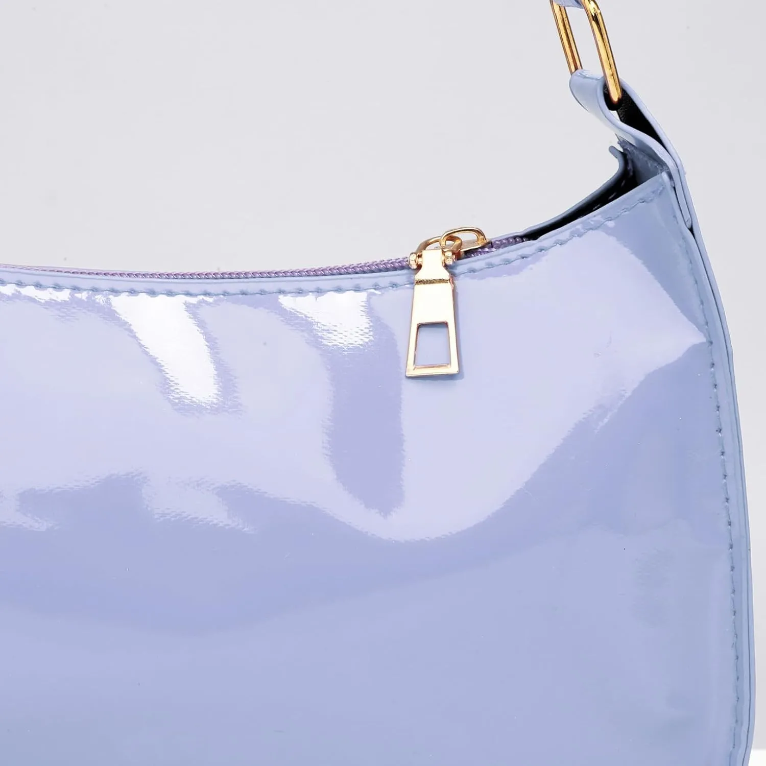 JEATHA Simple Design Glossy Shoulder Bag Clutch Evening Handbag for Party Prom Club