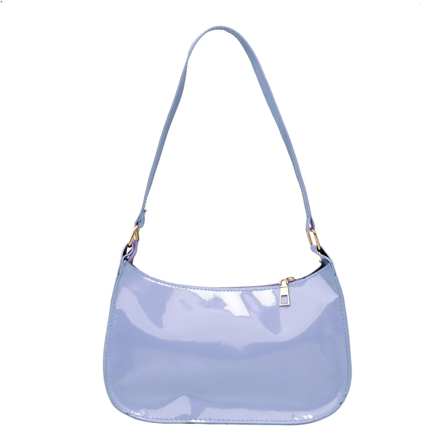 JEATHA Simple Design Glossy Shoulder Bag Clutch Evening Handbag for Party Prom Club