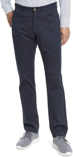 Johnston & Murphy Five-Pocket Casual Pants for Men  Slim Fit  Straight Leg  Five Pocket Construction  Blended Pima Cotton Navy 38 30
