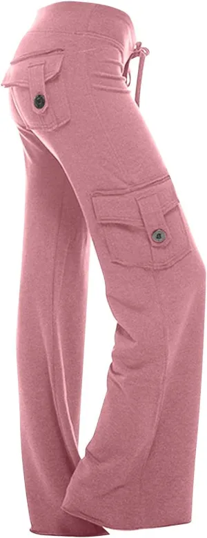 jsaierl Women Plus Size Straight Leg Capris Elastic Waist Lightweight Comfy Linen Capri Pants Summer Casual Tapered Pants