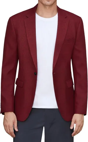 J.VER Mens Casual Blazer Sport Coat One Button Business Stylish Suit Jacket
