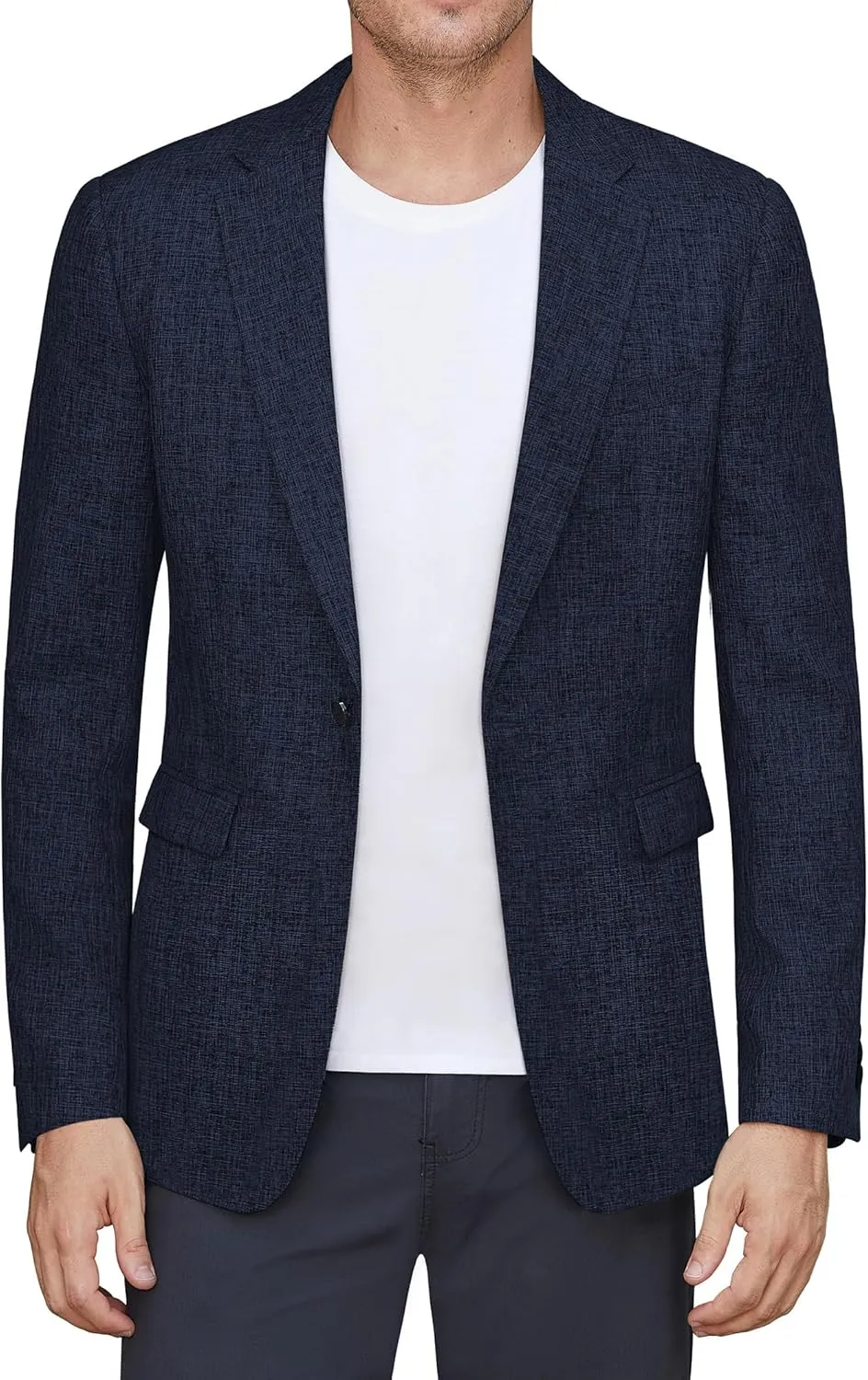 J.VER Mens Casual Blazer Sport Coat One Button Business Stylish Suit Jacket