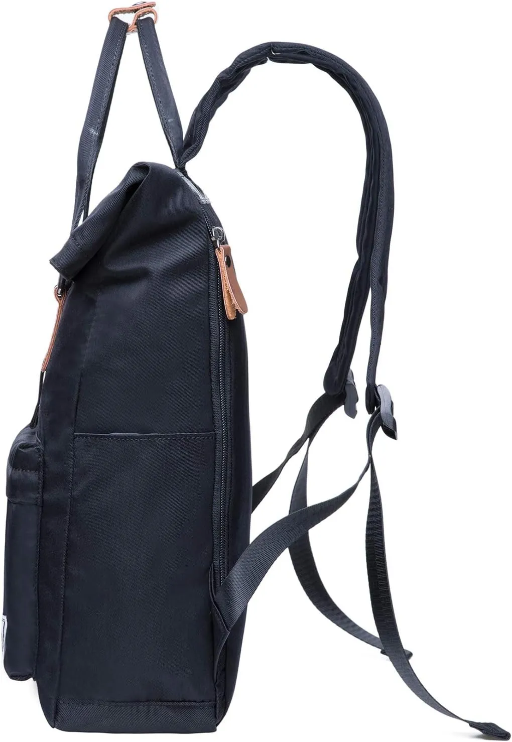 KAUKKO Stylish Oxford Fabric Backpack Travel Rucksack lightweight Hiking Bag Satchel (47black)