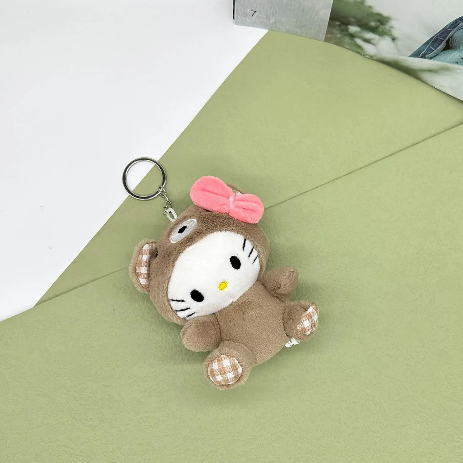 Kawaii Kitty Backpack for Teens Women, Cute Cartoon Nylon Mini Backpack Purse Shoulder Bag Bookbag Travel Daypack