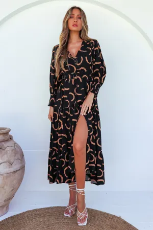 Lacey Boho Maxi -Black