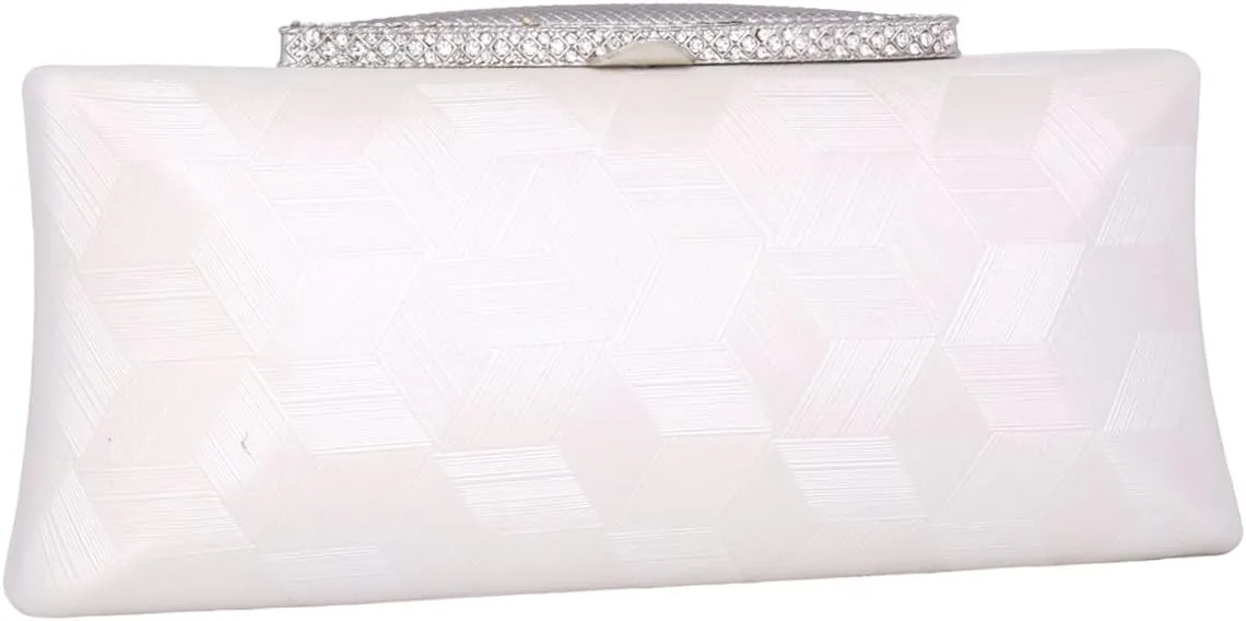 Ladies Evening Clutch Bag Simple Party Purse Diamond Beaded Shoulder Bag