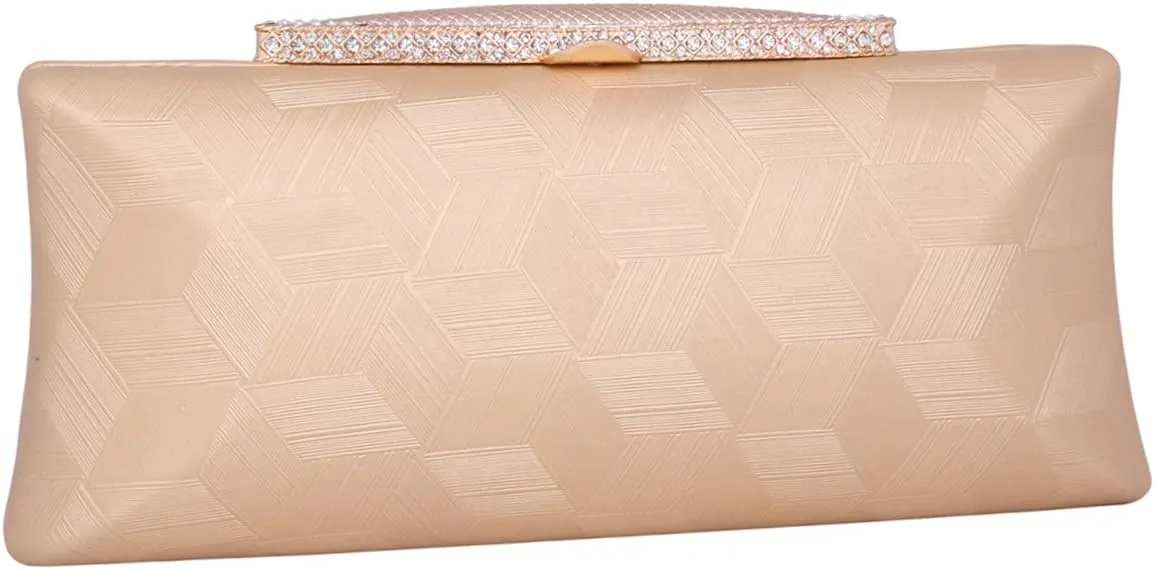 Ladies Evening Clutch Bag Simple Party Purse Diamond Beaded Shoulder Bag