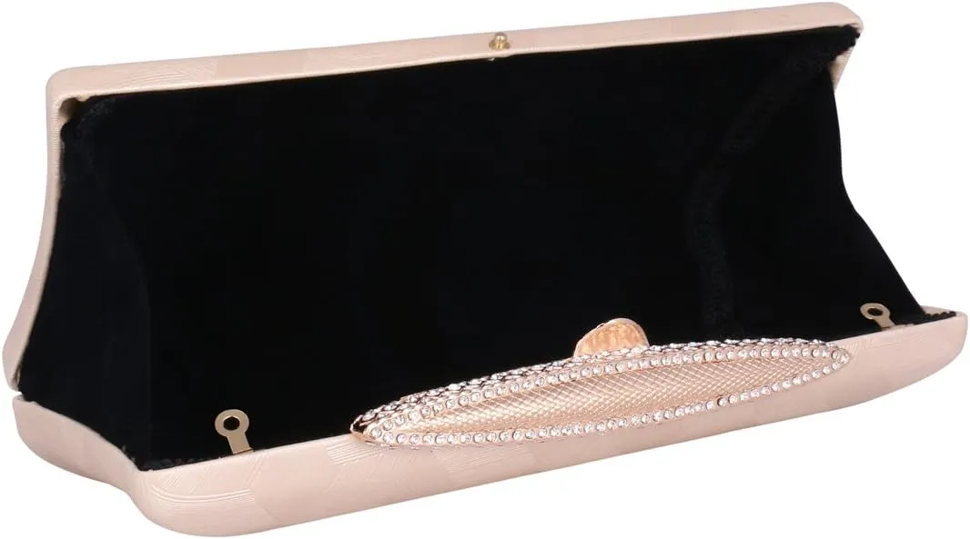Ladies Evening Clutch Bag Simple Party Purse Diamond Beaded Shoulder Bag
