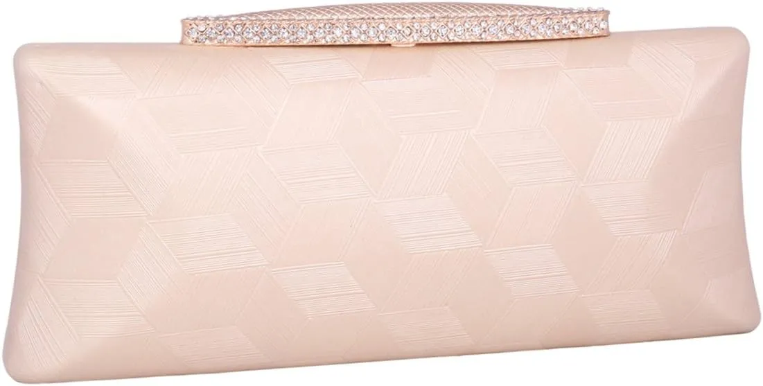 Ladies Evening Clutch Bag Simple Party Purse Diamond Beaded Shoulder Bag
