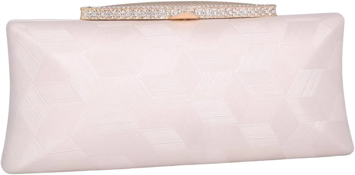 Ladies Evening Clutch Bag Simple Party Purse Diamond Beaded Shoulder Bag