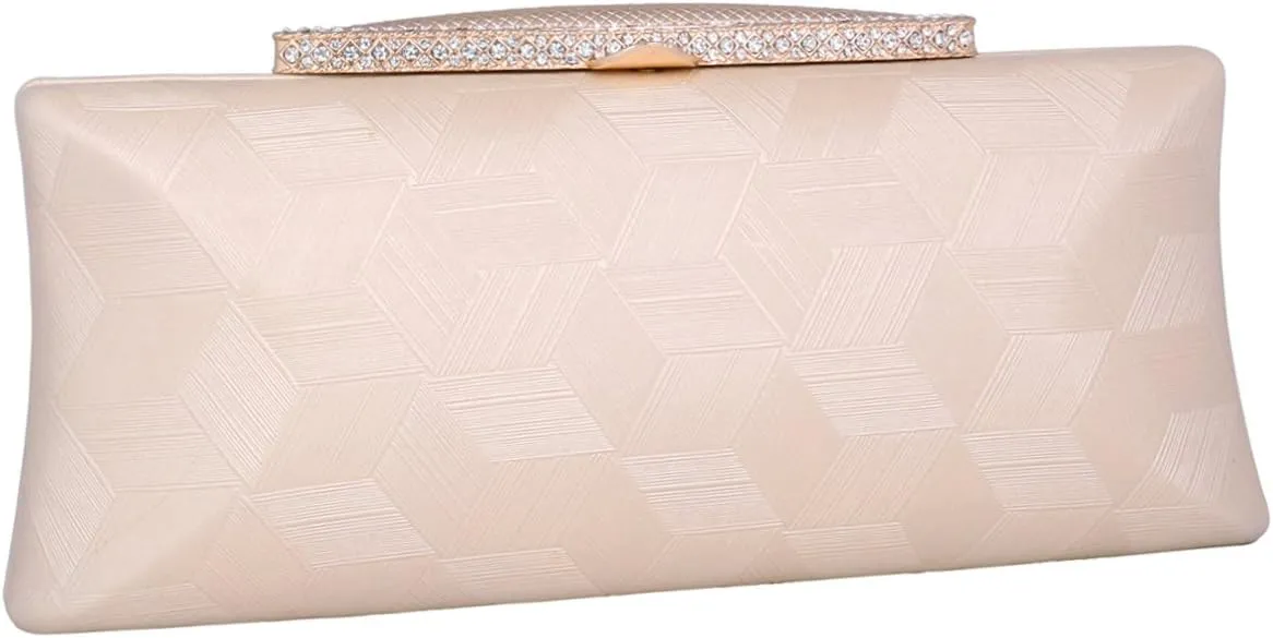 Ladies Evening Clutch Bag Simple Party Purse Diamond Beaded Shoulder Bag
