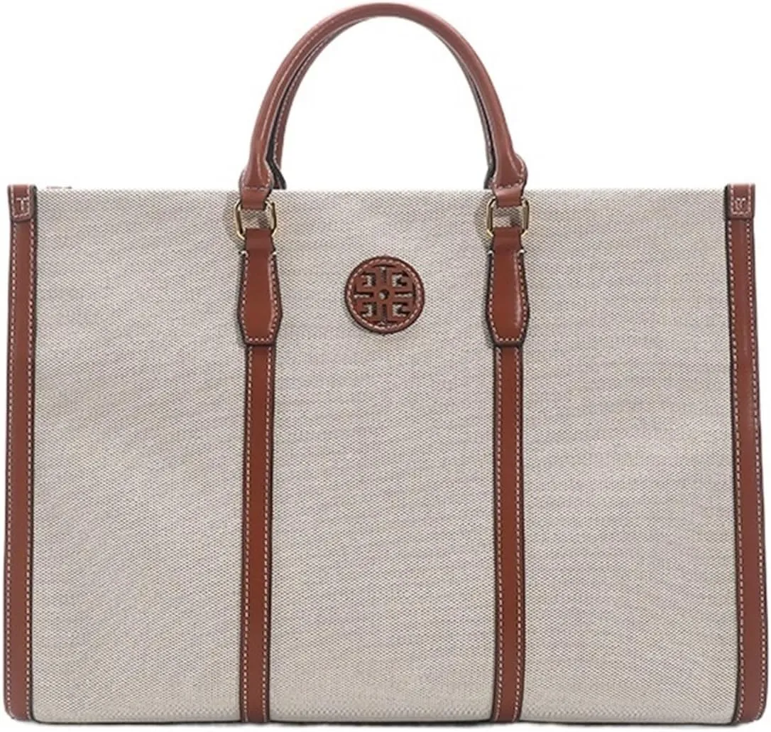 Ladies Handbag Laptop Canvas Briefcase Casual Large Capacity Simple Design Multifunctional Storage Bag