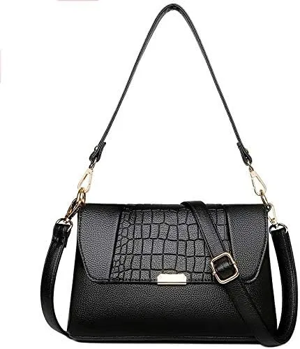 Ladies New Leather Handbag Shoulder Bag Simple Design Leisure Crossbody Bag