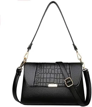 Ladies New Leather Handbag Shoulder Bag Simple Design Leisure Crossbody Bag
