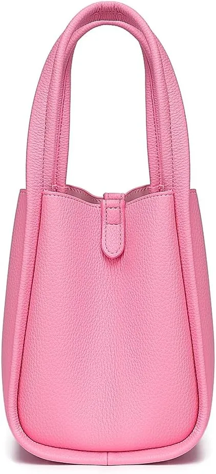 Leather Tote Bag Slouchy Handbag with Zipper Stylish for Women's