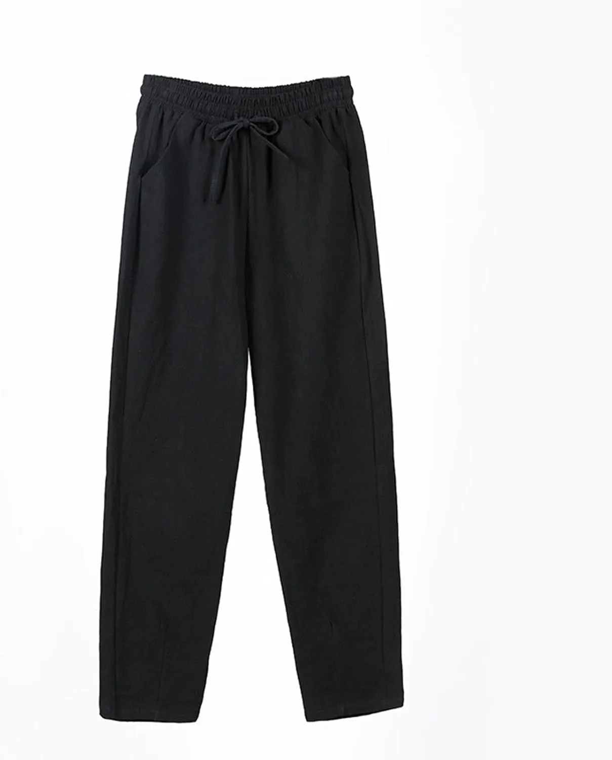 Linen Pants Women Wide Leg Palazzo Pants Lounge Pants with Pockets High Elastic Waisted Drawstring