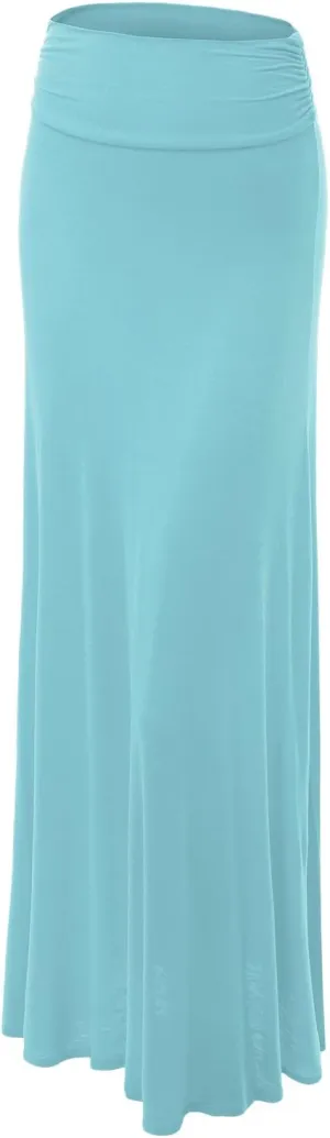 Lock and Love Women's Stylish Comfy Floor Length Flar Long Maxi Skirt