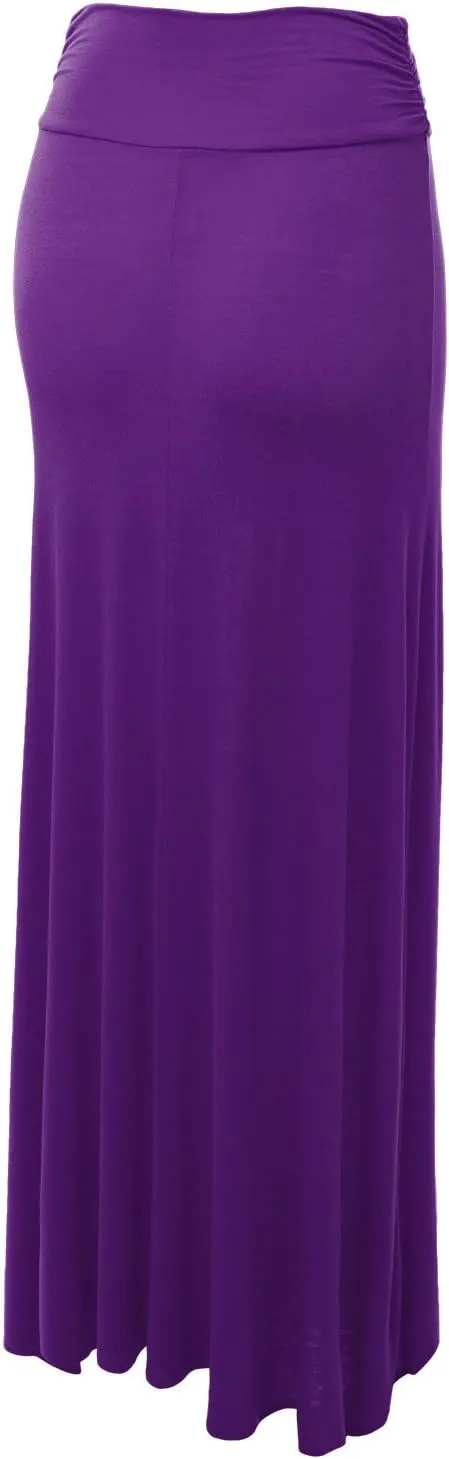 Lock and Love Women's Stylish Comfy Floor Length Flar Long Maxi Skirt