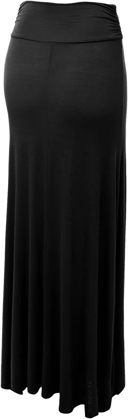 Lock and Love Women's Stylish Comfy Floor Length Flar Long Maxi Skirt