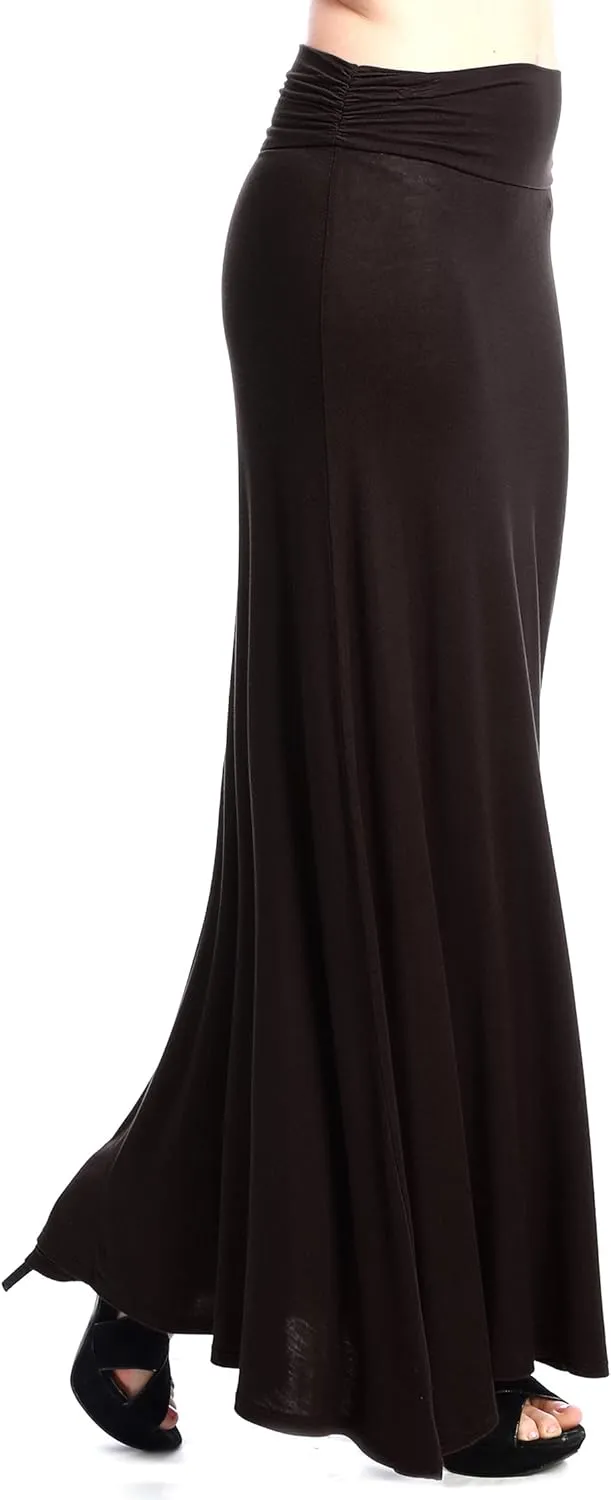 Lock and Love Women's Stylish Comfy Floor Length Flar Long Maxi Skirt