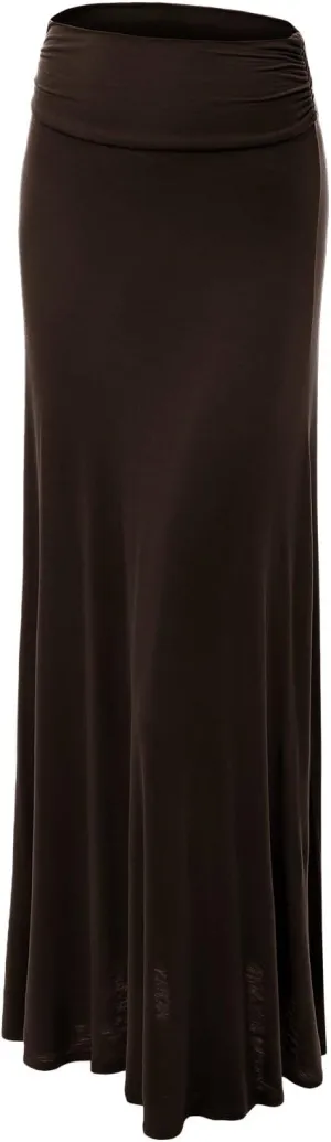 Lock and Love Women's Stylish Comfy Floor Length Flar Long Maxi Skirt