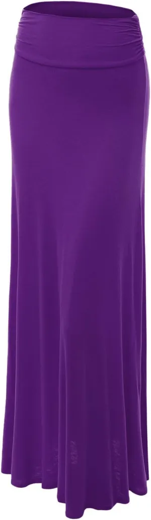 Lock and Love Women's Stylish Comfy Floor Length Flar Long Maxi Skirt