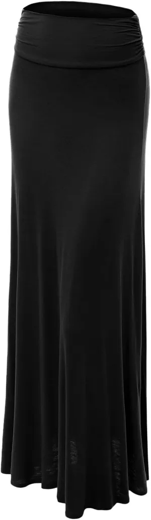 Lock and Love Women's Stylish Comfy Floor Length Flar Long Maxi Skirt