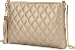 lola mae Women's Wristlet Handbags Simple Quilted Small Clutch Crossbody Bag