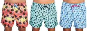 M-CR51 - Wholesale Men's Palm Tree Themed Swim Trunk