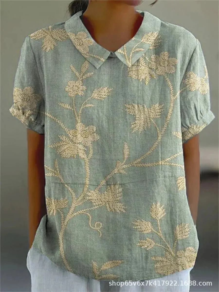 MARLENE  Vintage Print Shirt