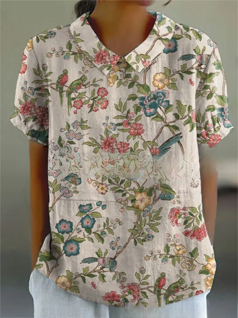 MARLENE  Vintage Print Shirt