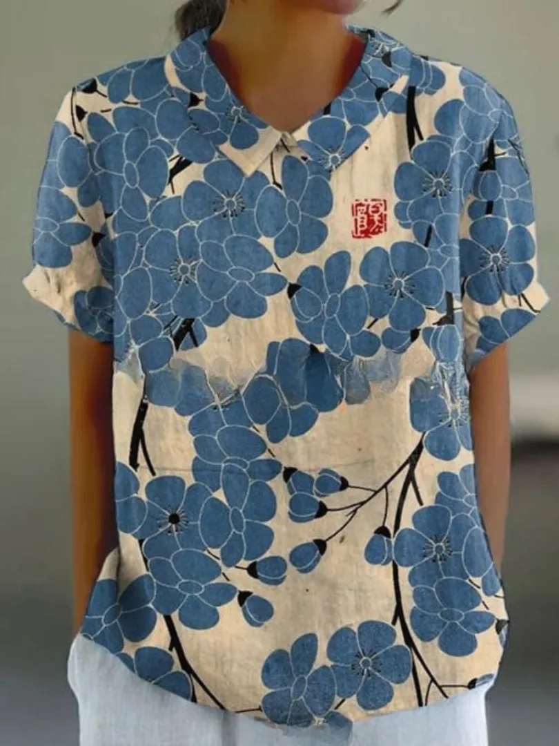 MARLENE  Vintage Print Shirt
