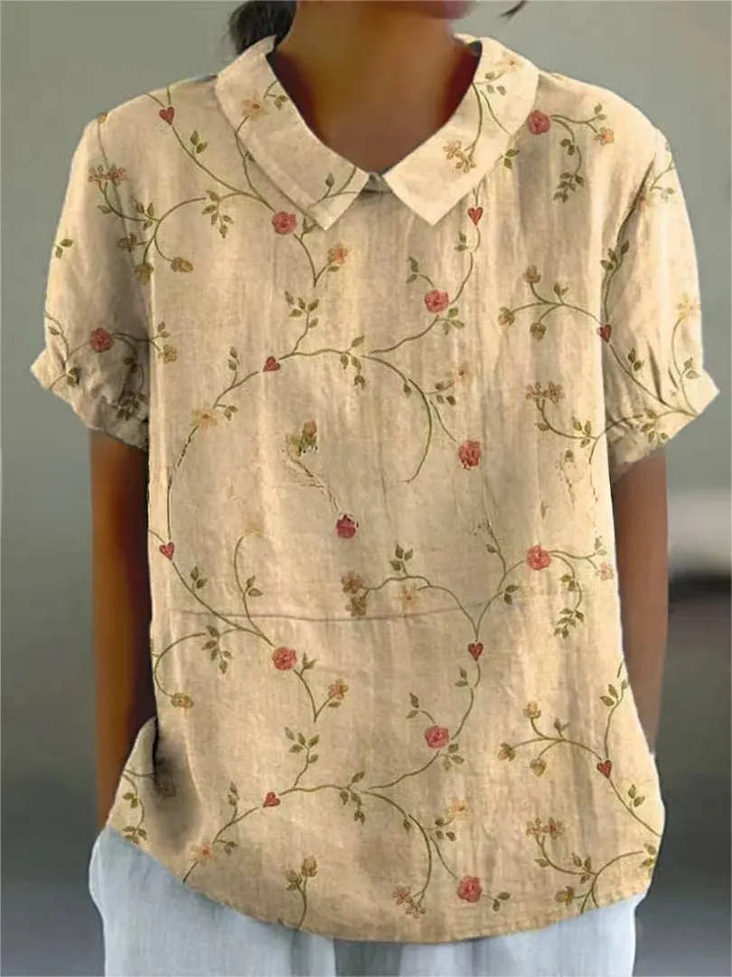 MARLENE  Vintage Print Shirt
