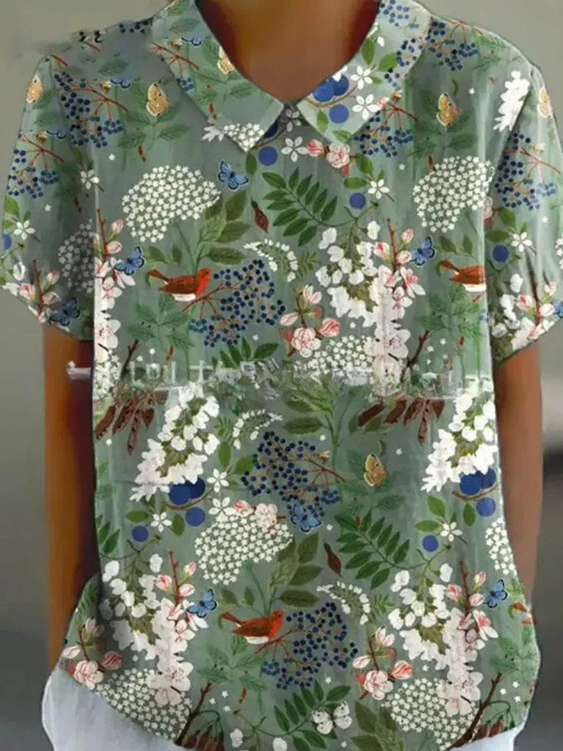 MARLENE  Vintage Print Shirt